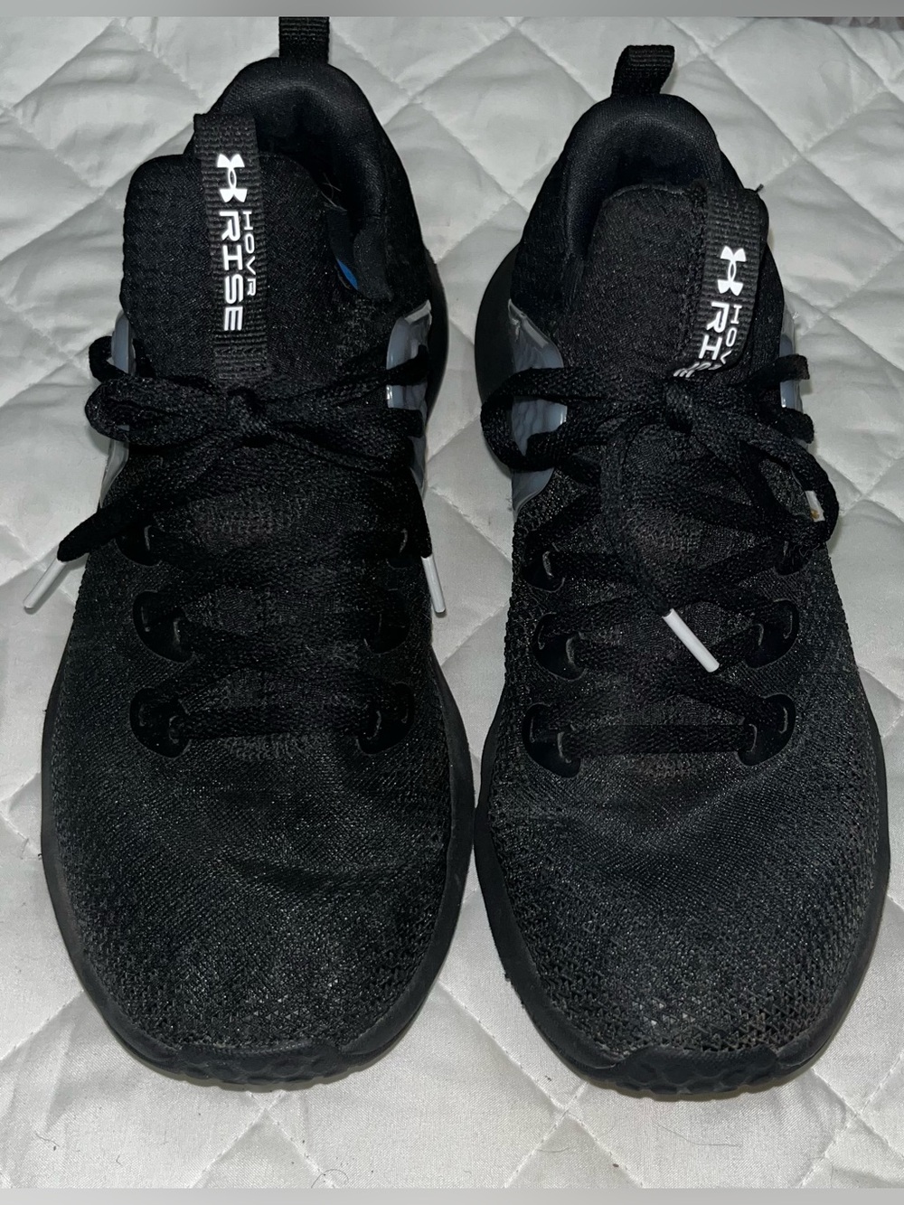 Under Armour Black Knit Training Sneakers with Subtle Gray Accents